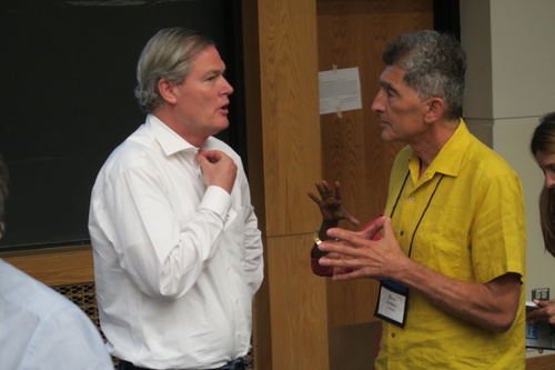 Gunter Pauli (left), Monday plenary