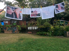 Art on a clothesline