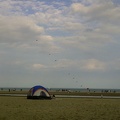 Kites and tent at Woodbine Beach, Victoria Day 2011