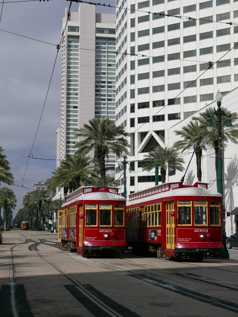 Canal Street, north of Harrah Casino streetcar stop